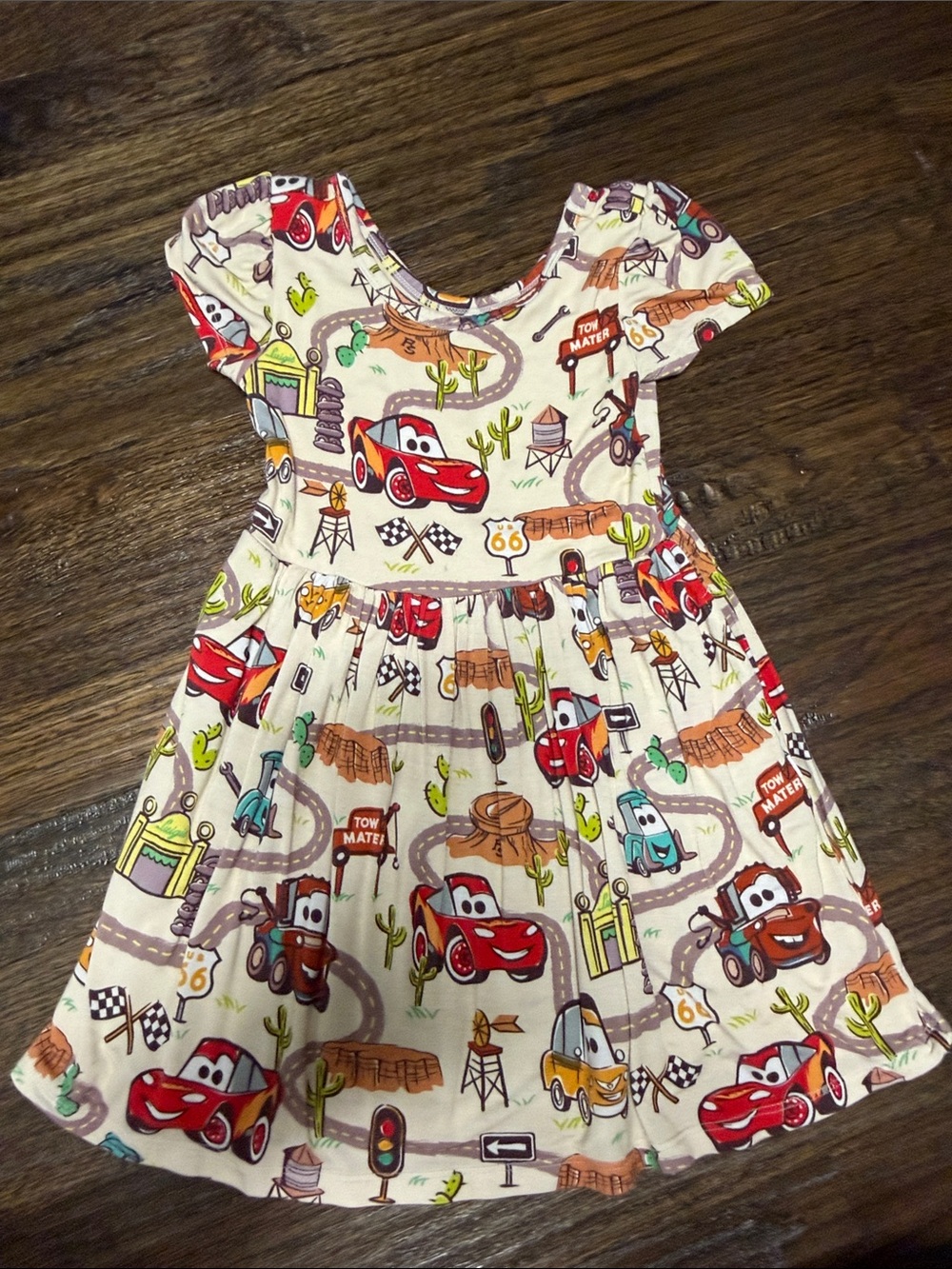 Little Sleepies Cars Radiator Springs Twirl Dress in 3T